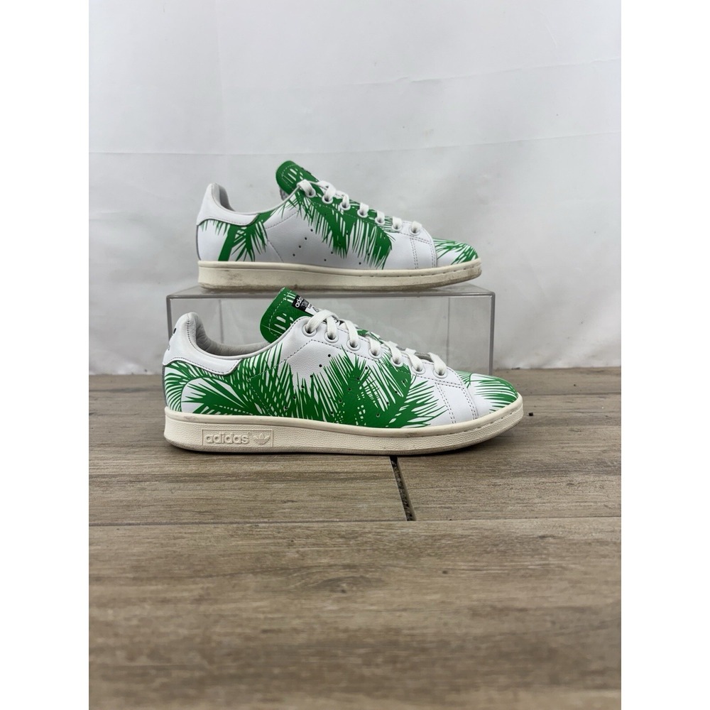 2016 Adidas PW‎ Stan Smith Pharrell BBC Palm Tree White/Green Sneakers  Men's 7
